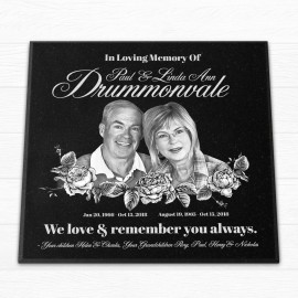 12x12x¾" Temporary or Permanent Tombstone, Personalized